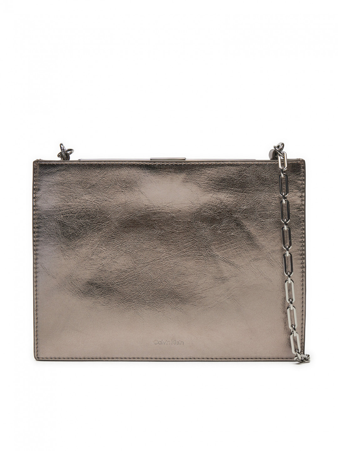 Calvin Klein Kabelka Ck Night Square Crossbody Shiny K60K612793 Stříbrná